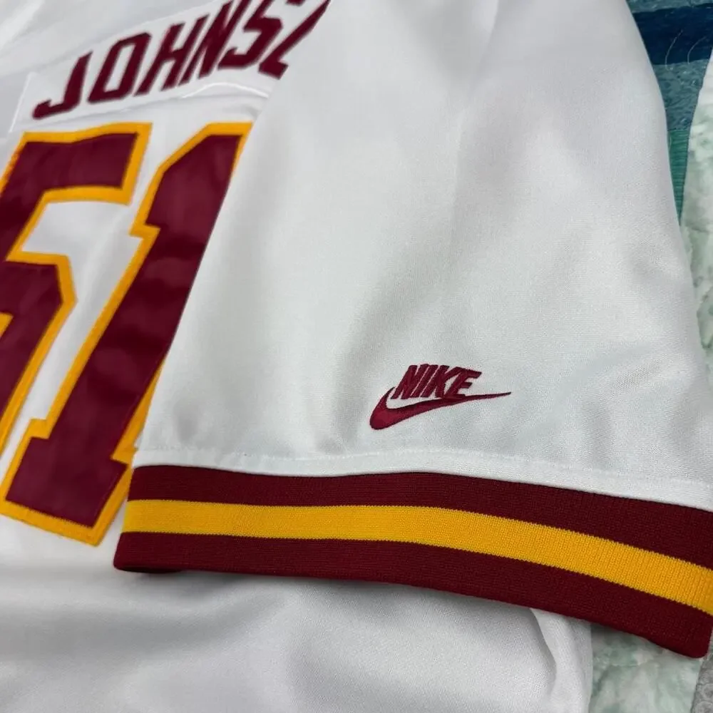 Vintage Nike Team Sport USC Trojans Men Baseball Randy Johnson P-51 White Jersey